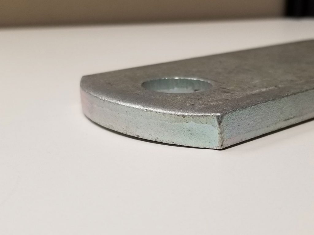 thick part view of heavy gauge stamping