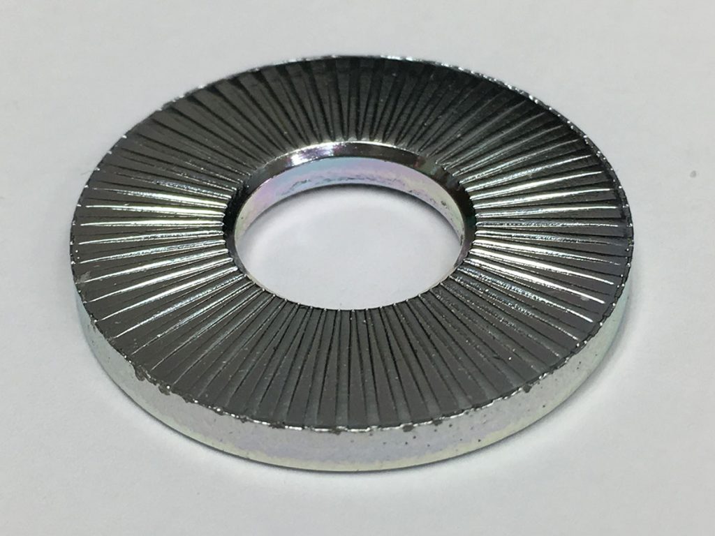 close up of serrated washer